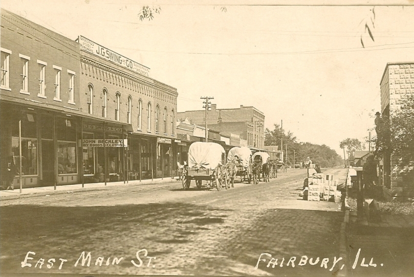 gypsy caravan on main street from bill's post cards--to use on web site